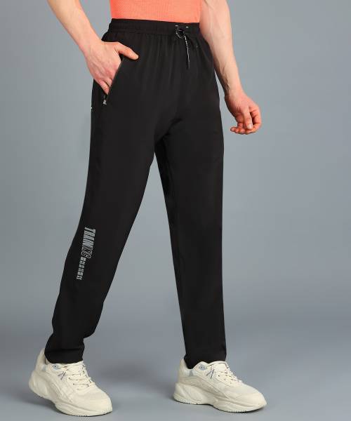 GNOCKFACE Solid Men Black Track Pants