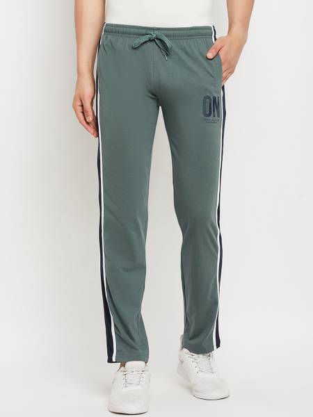 DUKE Striped Men Green Track Pants