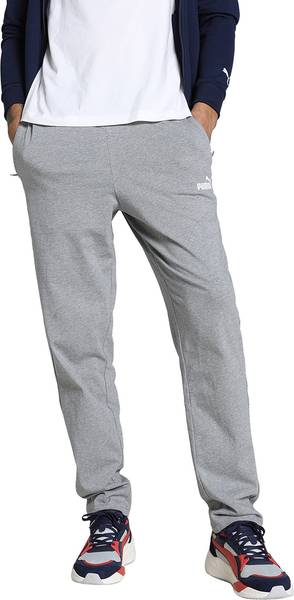 PUMA Solid Men Grey Track Pants