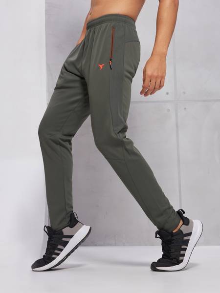 TECHNOSPORT Solid Men Green Track Pants