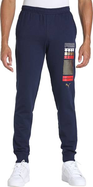 PUMA xONE8 Gold Foil Pants Printed Men Blue Track Pants