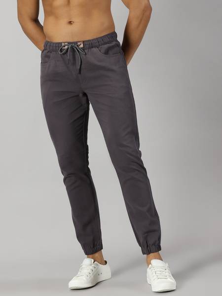 Swag Rider Solid Men Grey Track Pants