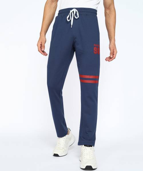 PROVOGUE Printed Men Dark Blue Track Pants