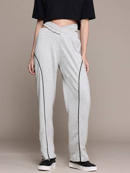 Roadster Solid Women Grey Track Pants
