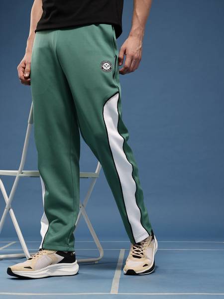 SLAZENGER Striped Men Green Track Pants