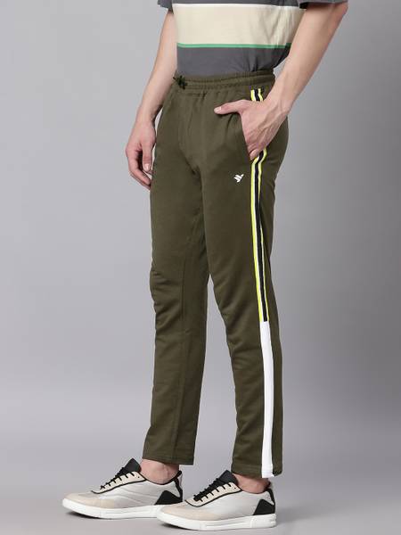 Hubberholme Striped Men Green Track Pants Price History