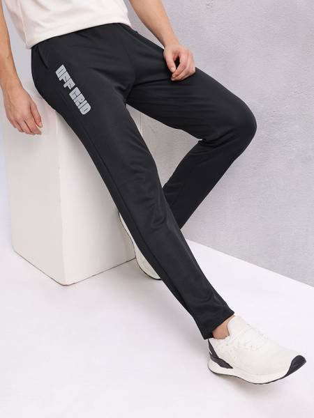 HRX by Hrithik Roshan Graphic Print Men Black Track Pants