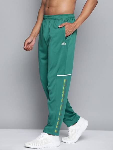 HRX by Hrithik Roshan Solid Men Green Track Pants