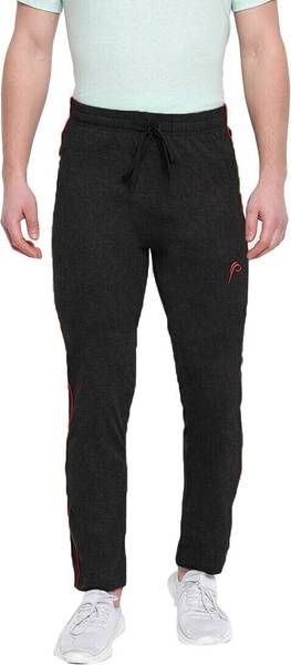 Poomer Solid Men Black Track Pants