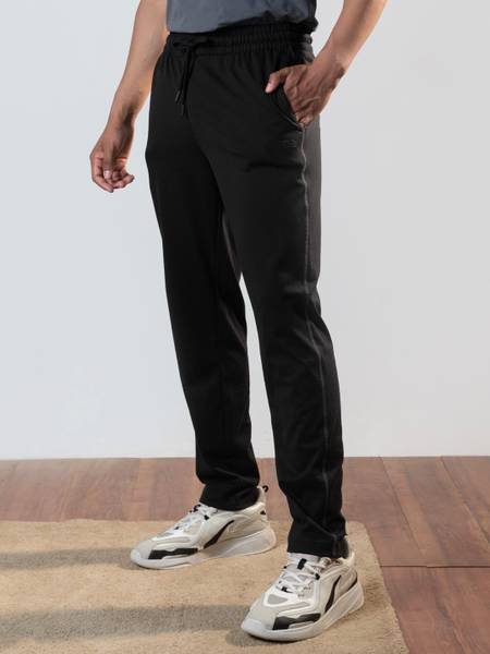 Damensch Solid Men Black Track Pants