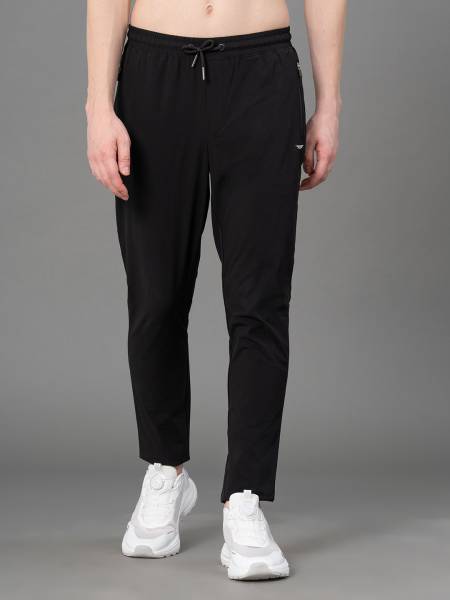 Red Tape Solid Men Black Track Pants