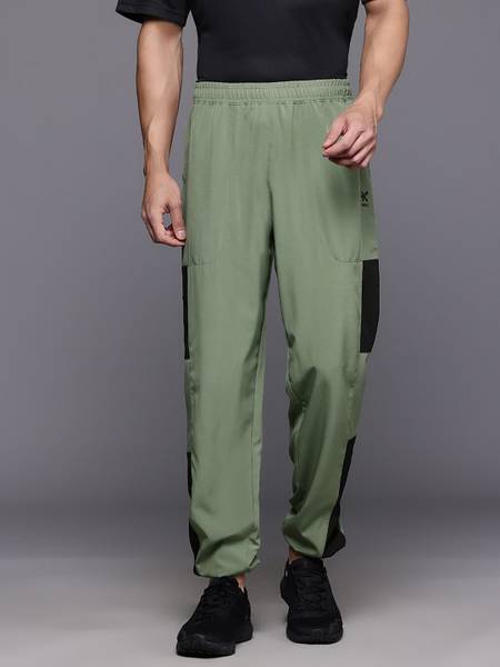 HRX by Hrithik Roshan Solid Men Green Track Pants
