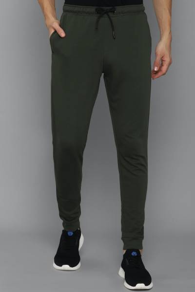 Allen Solly Solid Men Green Track Pants