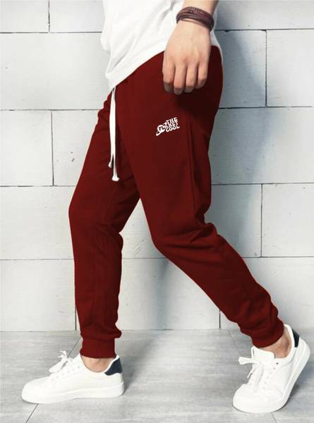 Mens maroon track pants discount
