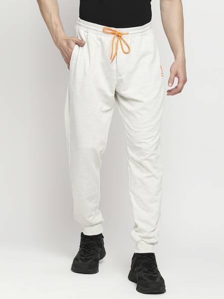 UnderJeans by Spykar Solid Men White Track Pants