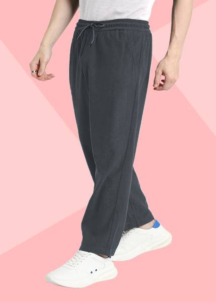 FOXTER Solid Men Grey Track Pants