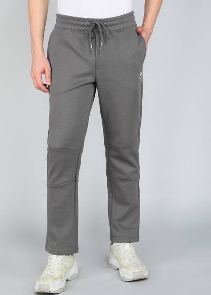 BEING HUMAN Solid Men Grey Track Pants