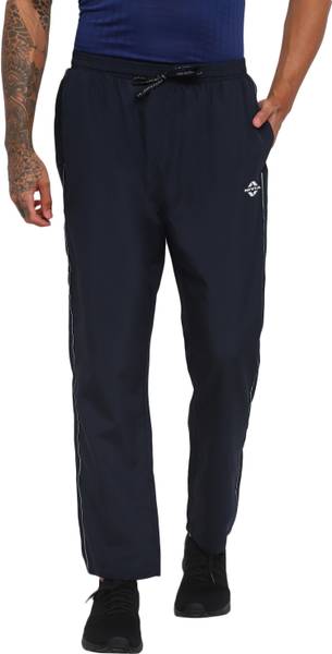 NIVIA Striped Men Blue Track Pants