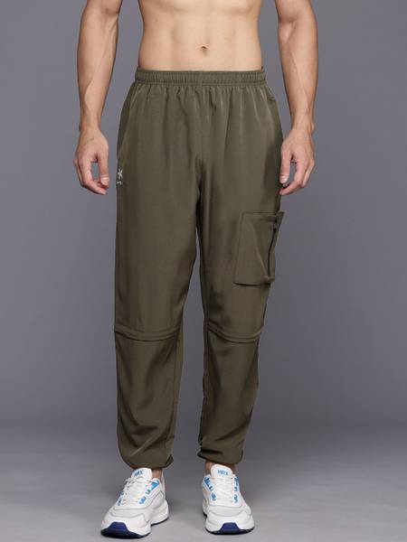 HRX by Hrithik Roshan Solid Men Green Track Pants