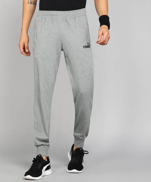 PUMA Solid Men Grey Track Pants Price History