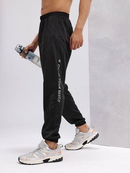 HRX by Hrithik Roshan Washed Men Black Track Pants