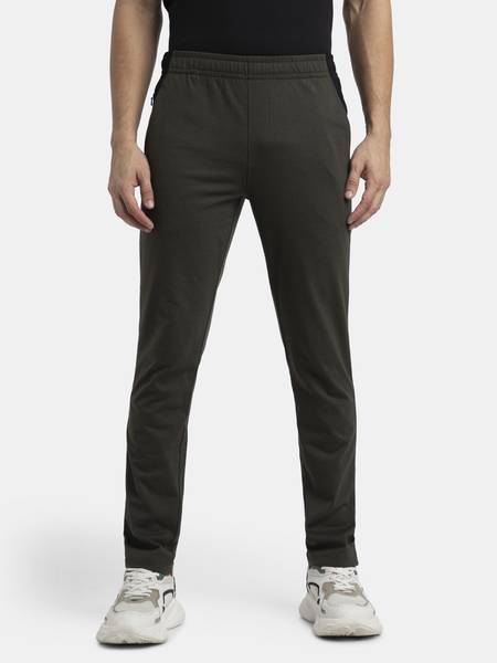 JOCKEY AM75 Super Combed Cotton Rich Solid Men Dark Green Track Pants