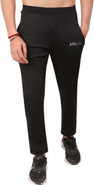 Athlyte Solid Men Black, Grey Track Pants