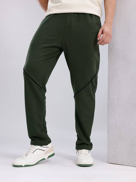 HRX by Hrithik Roshan Solid Men Green Track Pants