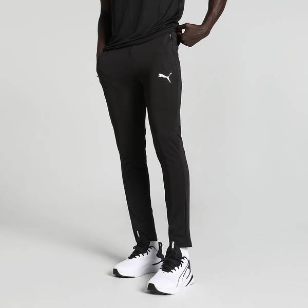 PUMA Solid Men Black Track Pants