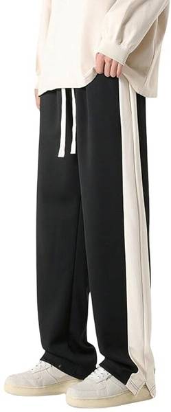 MACK JONNEY Colorblock Men Black Track Pants