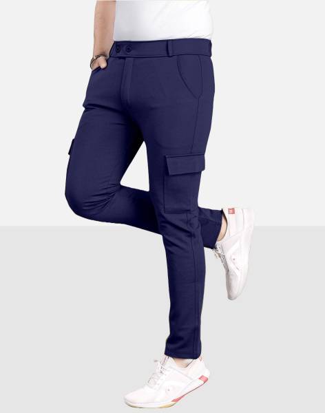 TENIT Self Design Men Blue Track Pants