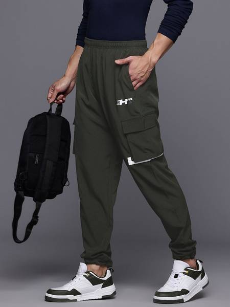 HRX by Hrithik Roshan Solid Men Green Track Pants