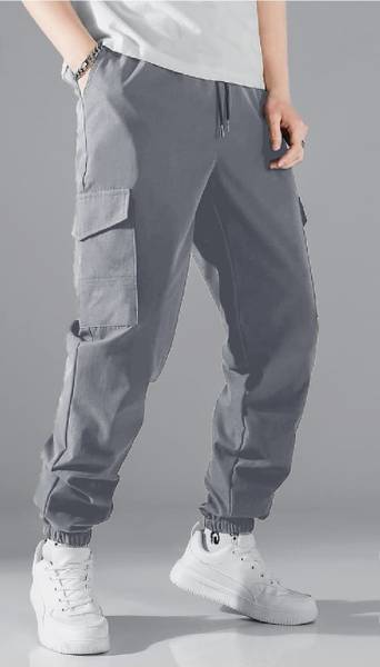 VGS Solid Men Grey Track Pants