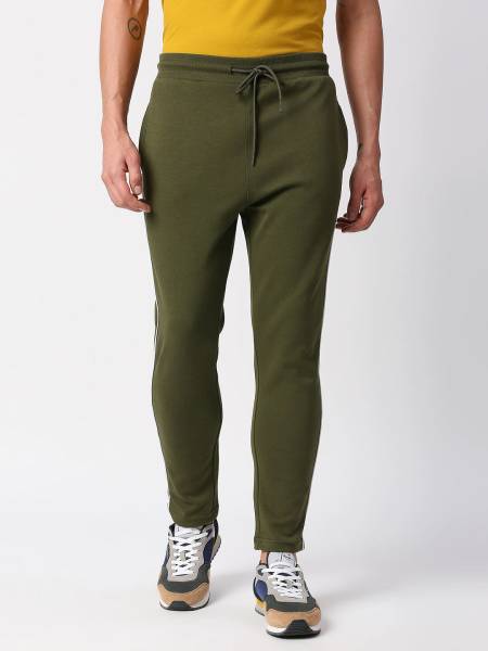 Pepe Jeans Solid Men Olive Track Pants