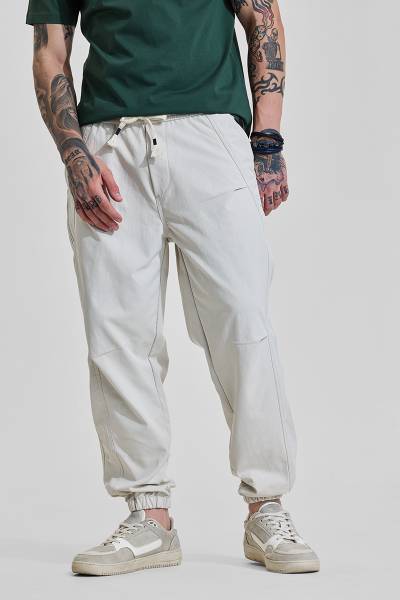 Snitch Solid Men White Track Pants