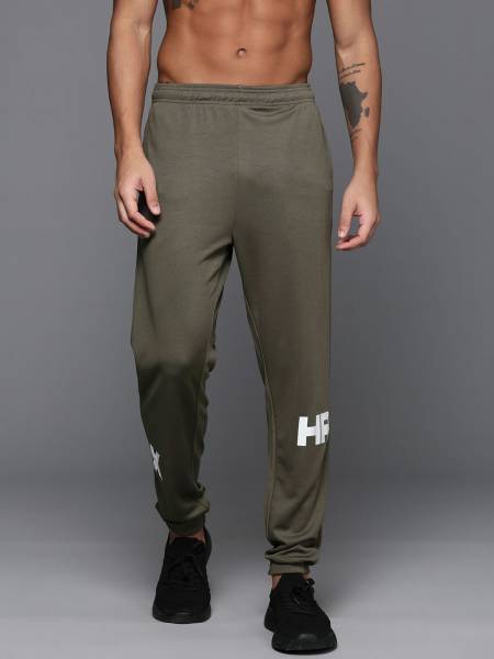 HRX by Hrithik Roshan Printed Men Green Track Pants