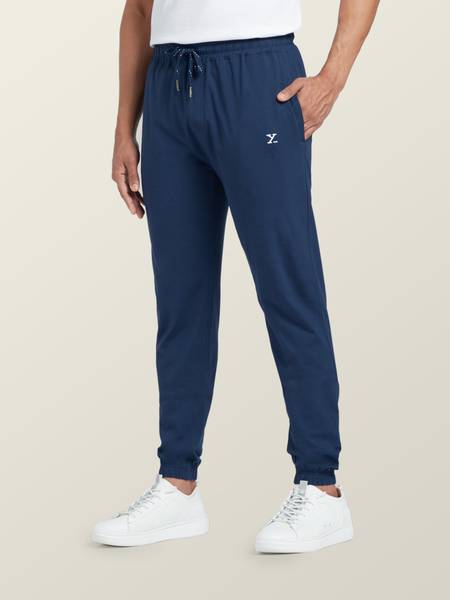 XYXX Solid Men Blue Track Pants