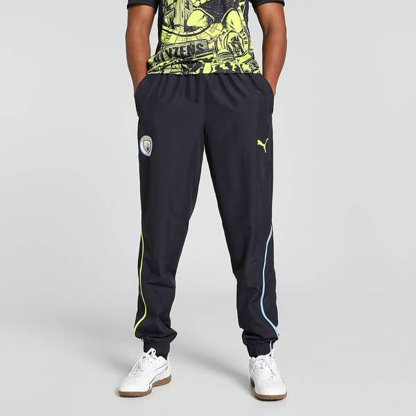 PUMA Solid Men Blue Track Pants