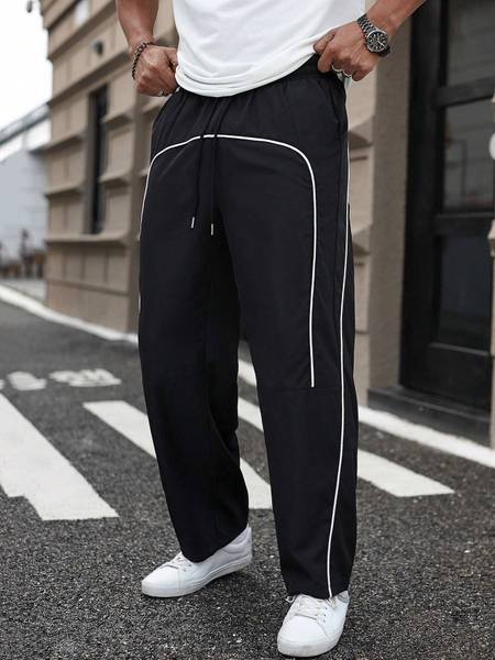 Leriya Fashion Regular Fit Men Black Trousers