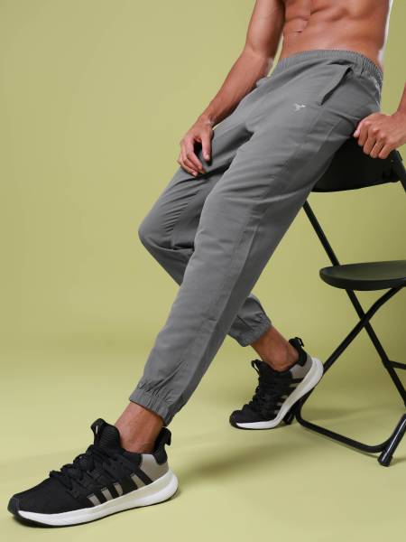 TECHNOSPORT Solid Men Grey Track Pants