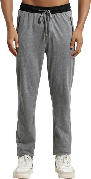 JOCKEY 9510 Super Combed Cotton Rich Solid Men Grey Track Pants
