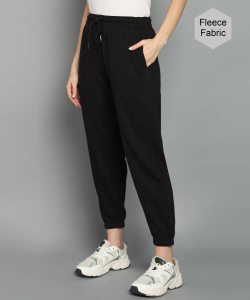 Alan Jones Solid Women Black Track Pants