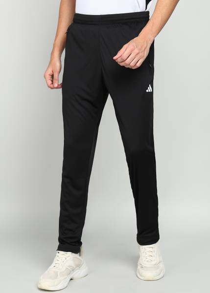 ADIDAS Solid Men Black Track Pants Price History