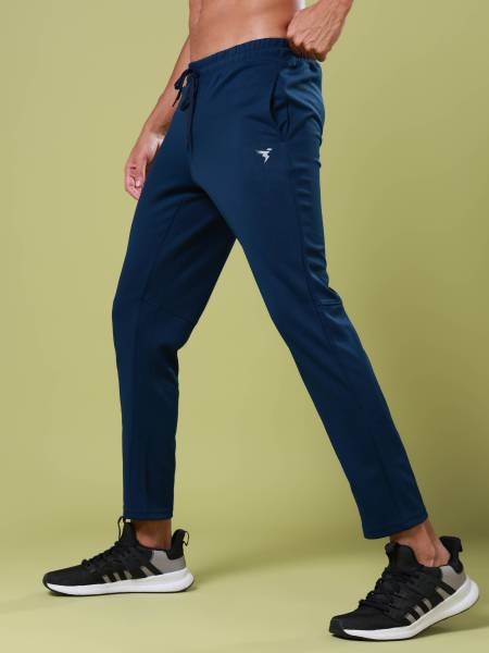 TECHNOSPORT Solid Men Blue Track Pants