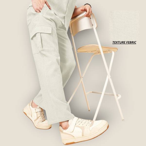 INDICLUB Solid Men White Track Pants