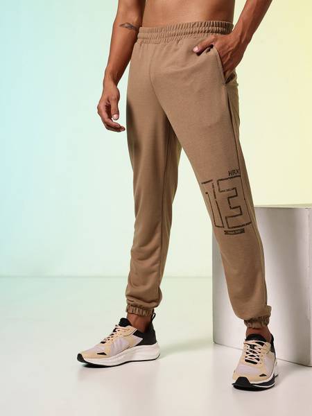 HRX by Hrithik Roshan Washed Men Brown Track Pants