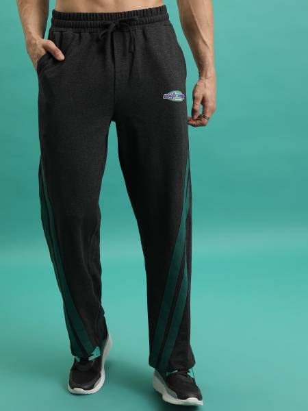 HIGHLANDER Solid Men Black Track Pants