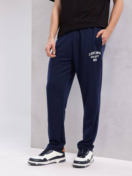 HRX by Hrithik Roshan Graphic Print Men Blue Track Pants
