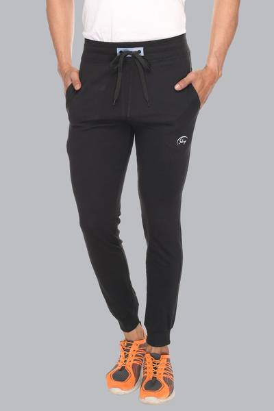 SKYKNIT Solid Men Black Track Pants Price History