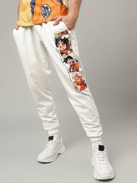 Free Authority Graphic Print Men White Track Pants